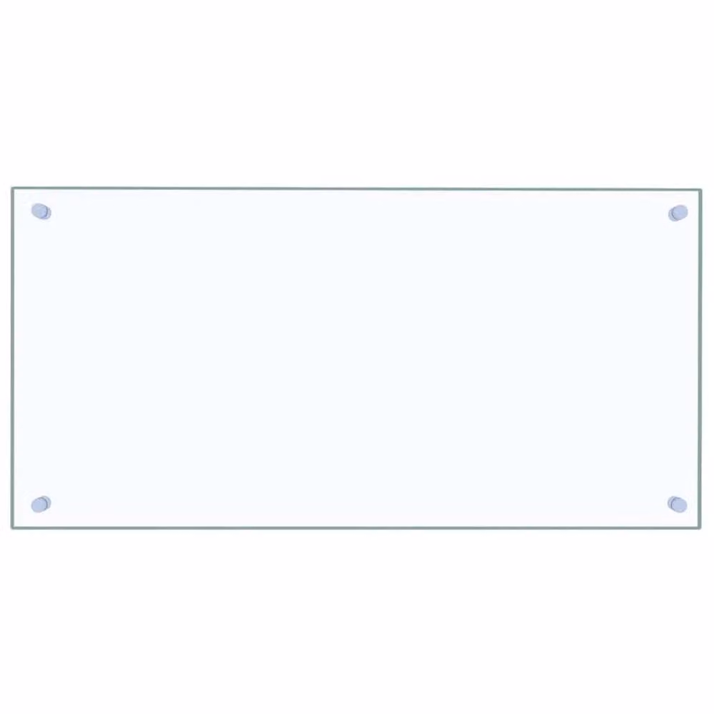 Berkfield Home Transparent Tempered Glass Kitchen Backsplash, W: 80 cm, H: 40 cm – 2