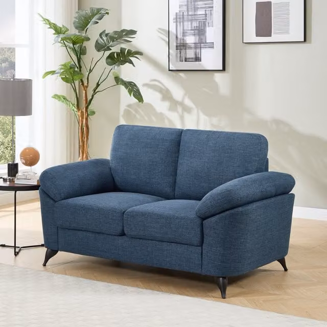 More4Homes Malmo Scandinavian Style Fabric Sofa Set in Blue
