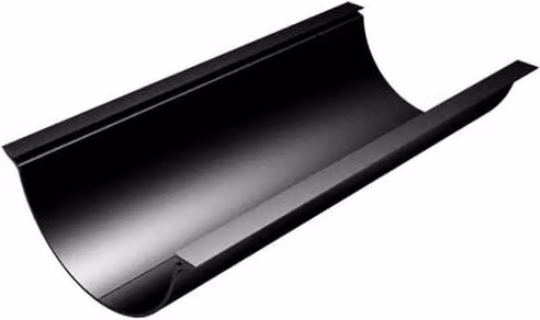 ARP Aluminium Beaded Half Round Gutter in Black PPC Finish, Length: 3 m, Width: 12.5 cm
