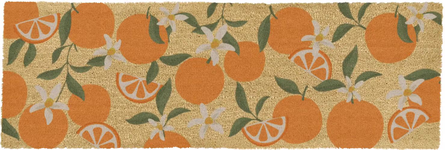 Artsy Mats Orange Pattern Coir Doormat in Brown, W/D: 120 x 40 cm – 3