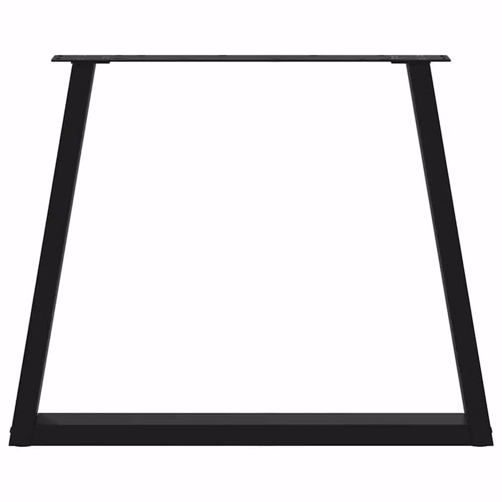 Berkfield Home Modern V-Shape Dining Table Legs, 2 Pieces, Black Steel, H: 72-73.3 cm x W: 80 cm – 4