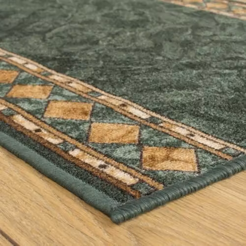 runrug Cheops Loop Pile Hallway Runner Rug in Green, W/D/H: 150 x 120 x 0.54 cm – 2