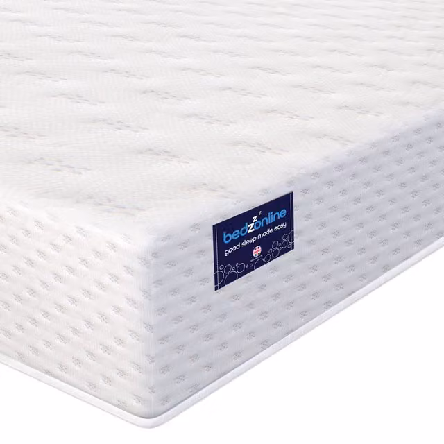 Bedzonline White Reflex Foam Mattress, W/D/H: 90 x 190 x 15 cm