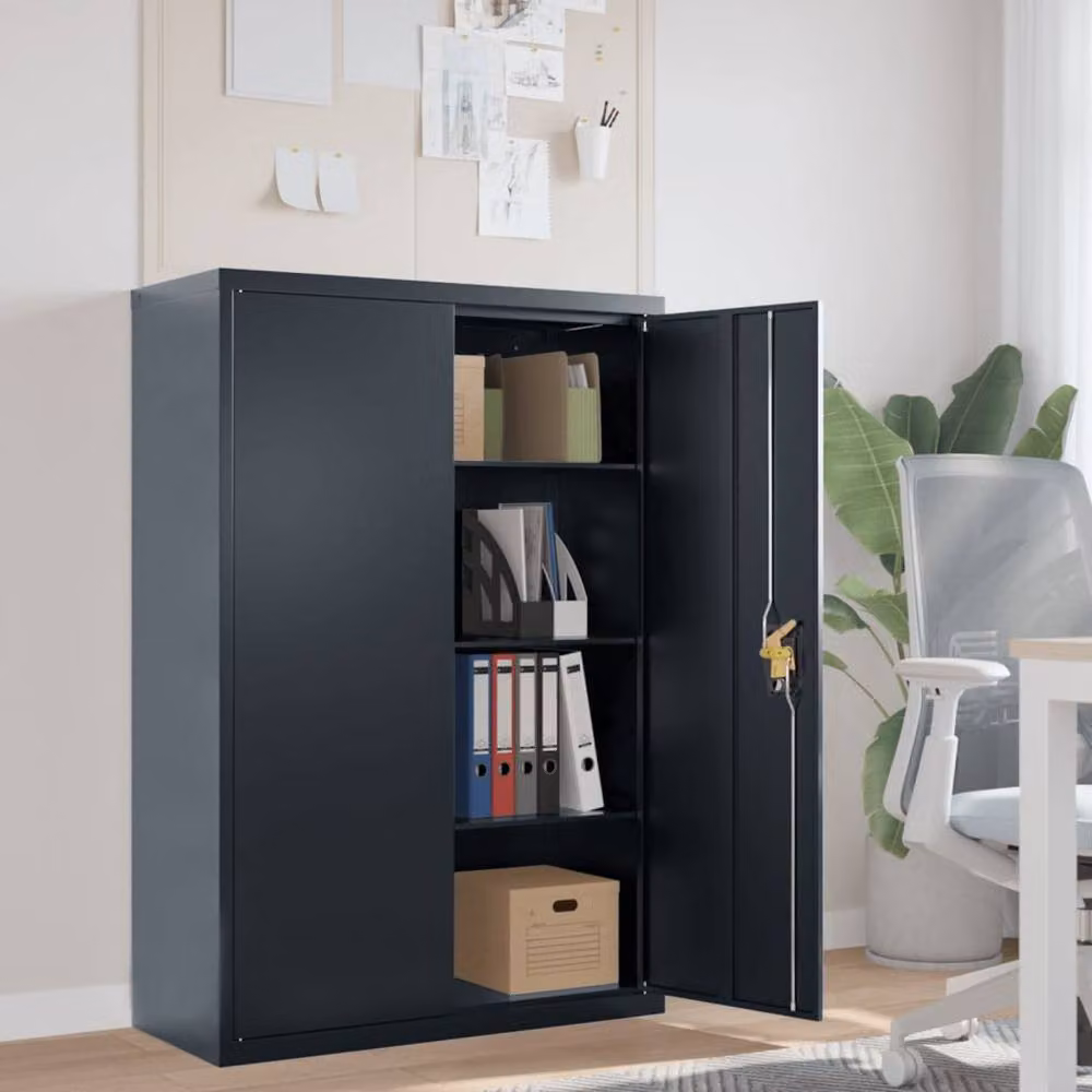 Berkfield Home Anthracite Steel File Cabinet in Dark Grey, W/D/H: 90 x 40 x 140 cm – 2