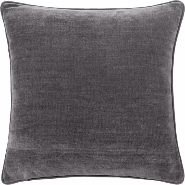 Make It A Home Grey Square Chenille Piped Polyester Cushion