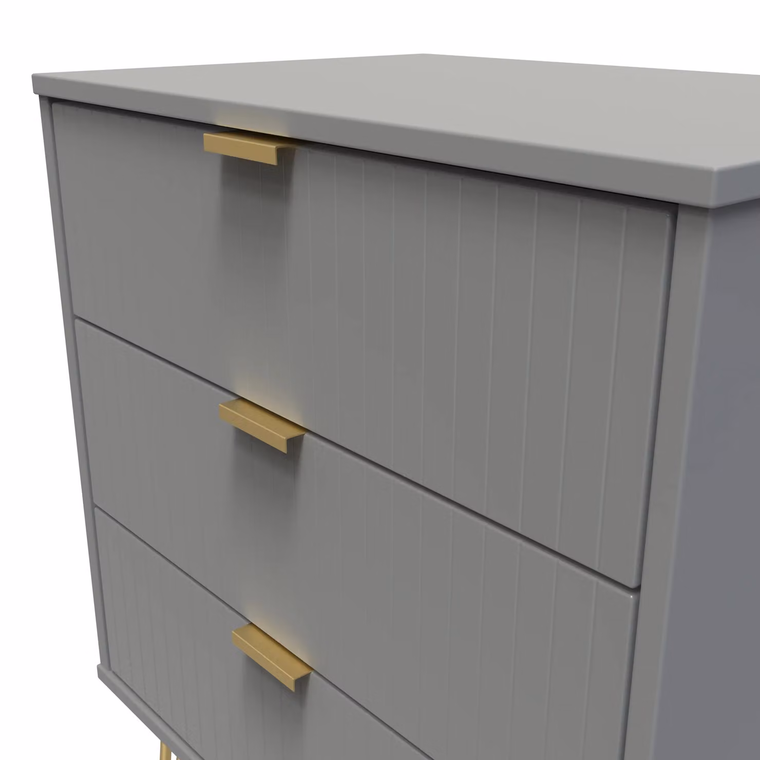 2 U Bexley 3 Drawer Chest in Dark Grey and Gold – 3