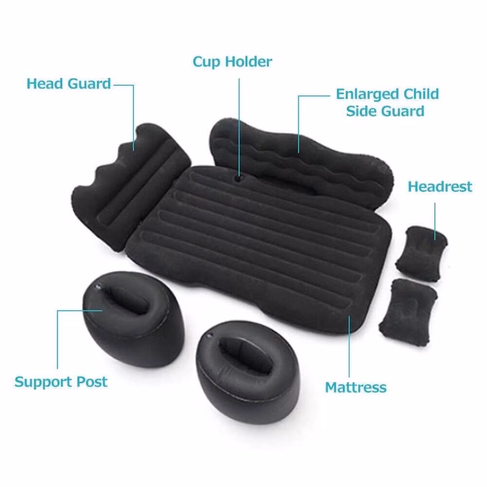 FLAVORA Inflatable Car Travel Air Bed Mattress for Back Seat in Grey – 2