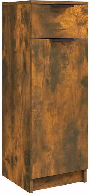 Berkfield Home Smoked Oak Bathroom Cabinet in Brown, W/D/H: 32 x 34 x 90 cm – 1