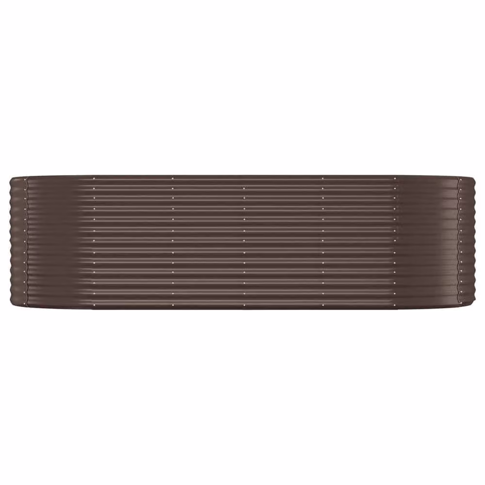 Berkfield Home Garden Brown Powder-coated Steel Raised Bed W/D/H: 249 x 100 x 68 cm – 3