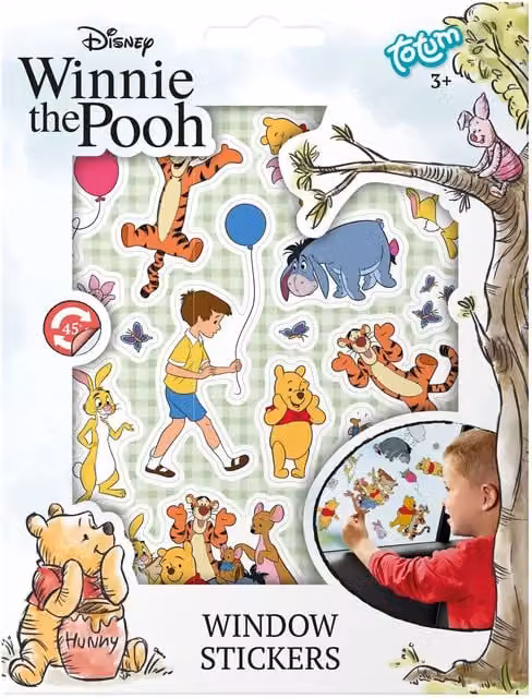 Totum Winnie the Pooh Window Stickers in Multicolour and Yellow