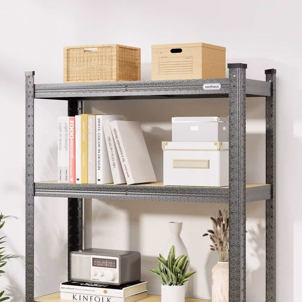 VonHaus Nestlune 5-Tier Heavy Duty Garage Shelving Unit, Grey, W/D/H: 100 x 52 x 150 cm – 5