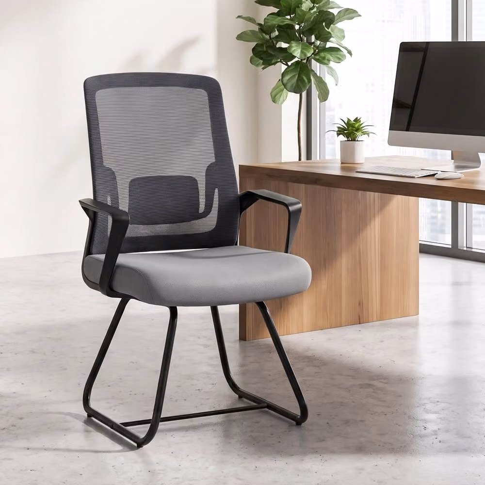 Rolipo Mesh Meeting Office Chair with Lumbar Support in Dark Grey – 10