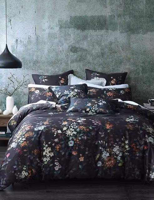MM Linen Ciana Floral Pure Cotton Bedding Set, Multicolour, 200 x 200 cm