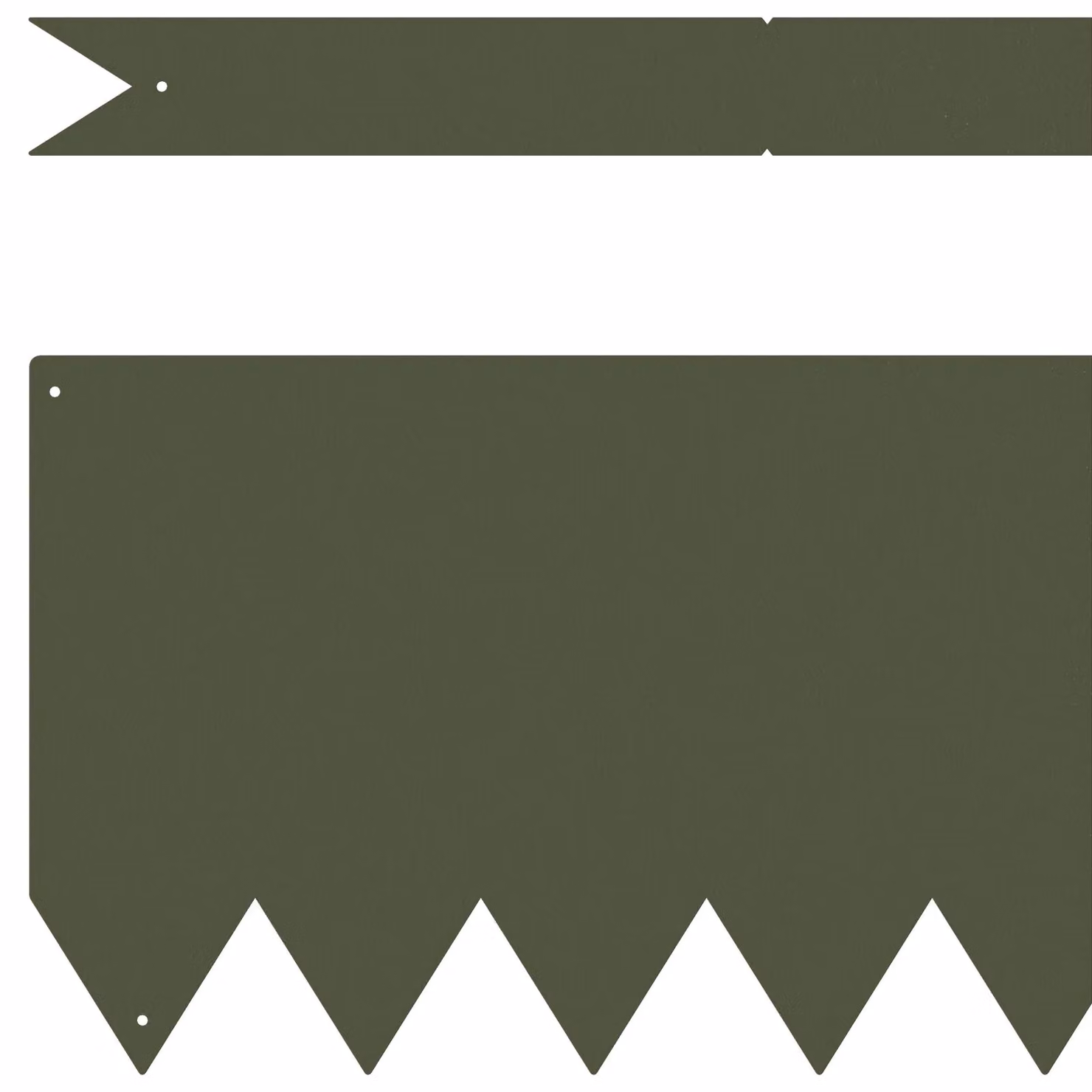 Berkfield Home Steel Lawn Edgings, 20 Pieces, Olive Green, W/D/H: 100 x 0.5 x 20 cm – 3
