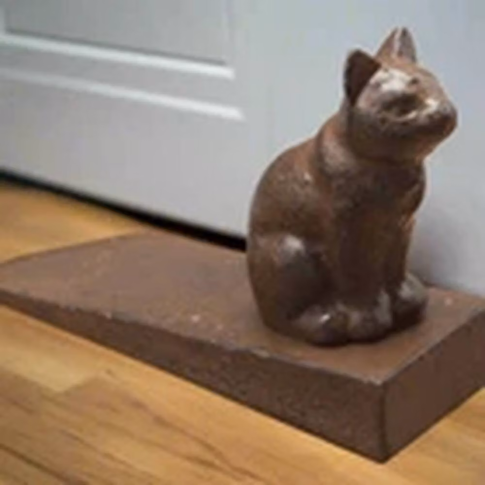 EONLION Vintage Cast Iron Cat Door Stop in Rustic Brown – 3