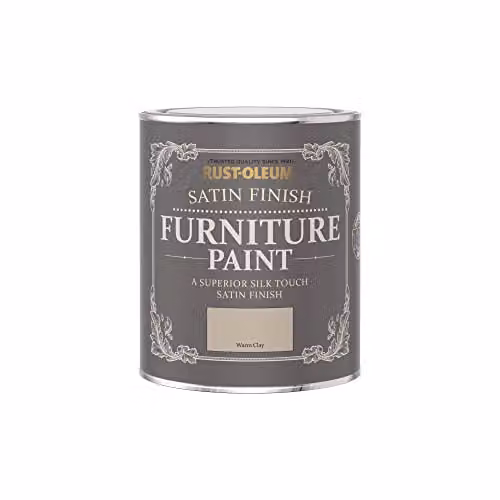 Rust-Oleum Water-Based Satin Furniture and Skirting Board Paint in Yellow and Brown, 0.75 l – 2