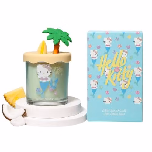 Hello Kitty Pina Colada Scented Candle with 3D Lid in Blue, 213g
