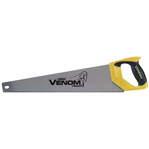 Draper Venom 82195 Second Fix Double Ground Handsaw, Yellow, 500 mm