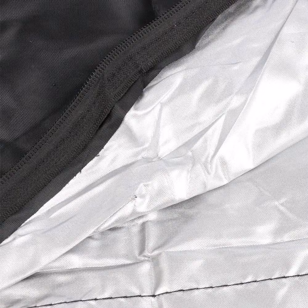 FLAVORA Heavy Duty Garden Parasol Cover in Black, Oxford Fabric – 3