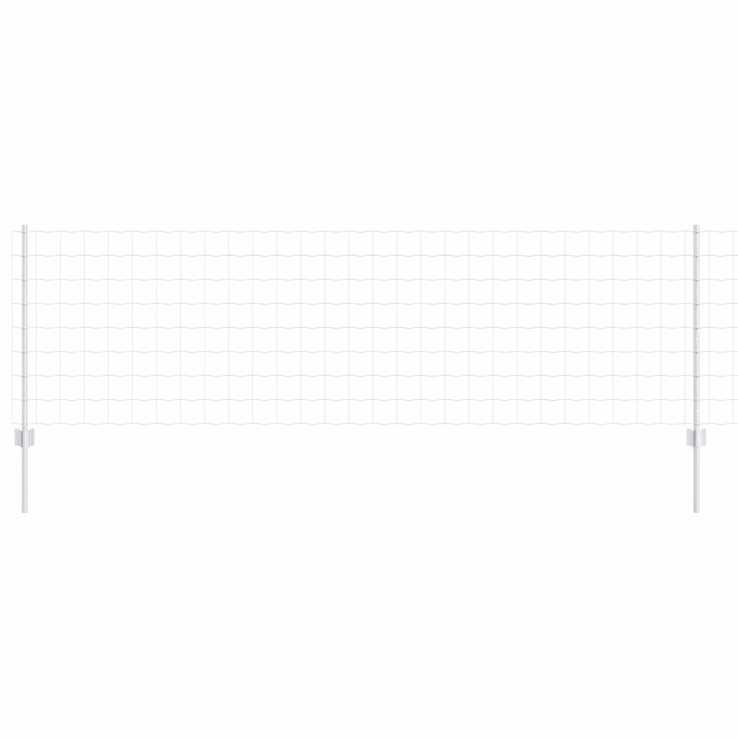Berkfield Home Euro Fence with 5 U Posts, Silver Galvanised Steel, 0.8 x 10 m – 2