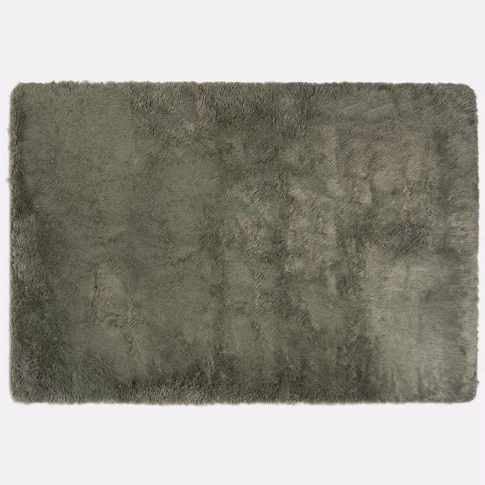 OHS Soft Fluffy Anti-Slip Area Rug in Dark Green, W: 160 cm, L: 230 cm – 3