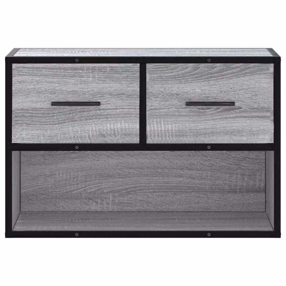 Berkfield Home Grey Sonoma TV Cabinet in Engineered Wood and Metal, W/D/H: 60 x 31 x 39.5 cm – 4