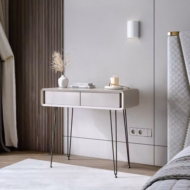 Carme Piper 2 Drawers Dressing Table in Mocha and Black