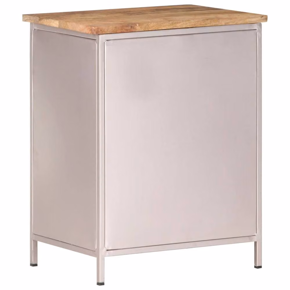 Berkfield Home Beautiful Bedside Cabinet in Brown Rough Mango Wood, W/D/H: 40 x 30 x 50 cm – 3