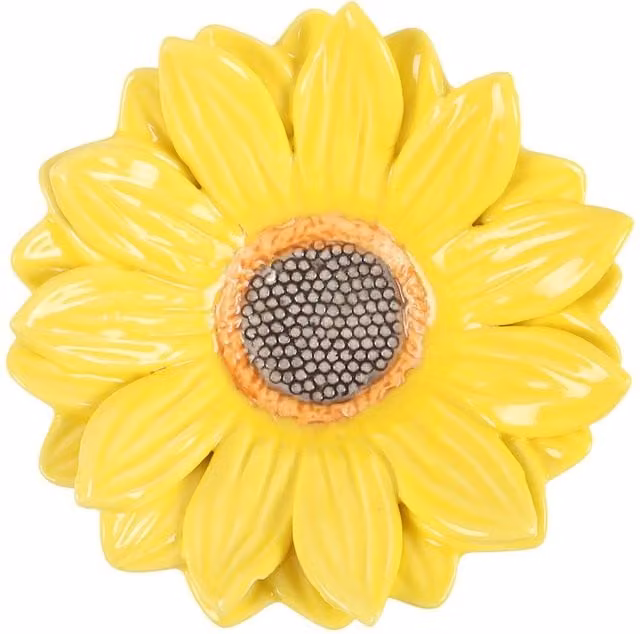 Kingsbury Gifts Ceramic Sunflower Trinket Dish in Yellow