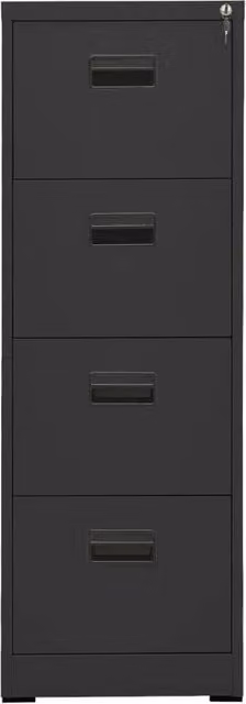 Berkfield Home Anthracite Steel Filing Cabinet in Dark Grey, W/D/H: 46 x 62 x 133 cm – 1