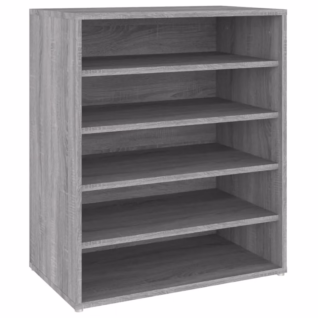 Berkfield Home Modern Grey Shoe Cabinet with Internal Flat Shelves, W/D/H: 60 x 35 x 70 cm – 2