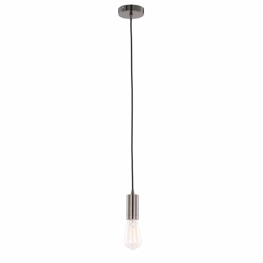 Netlighting Modern Black Metal Hanging Pendant Lamp Holder with E27 Socket