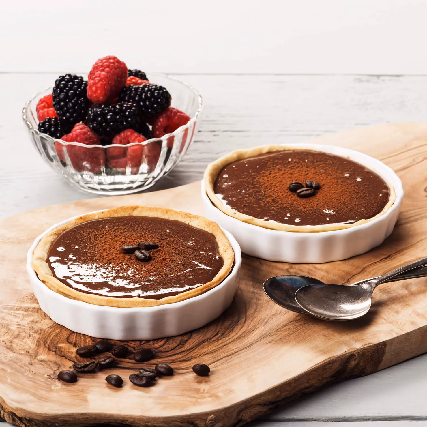 WM Bartleet & Sons Porcelain Round Flan Dish Set of 2, White, Diameter: 11 cm – 7