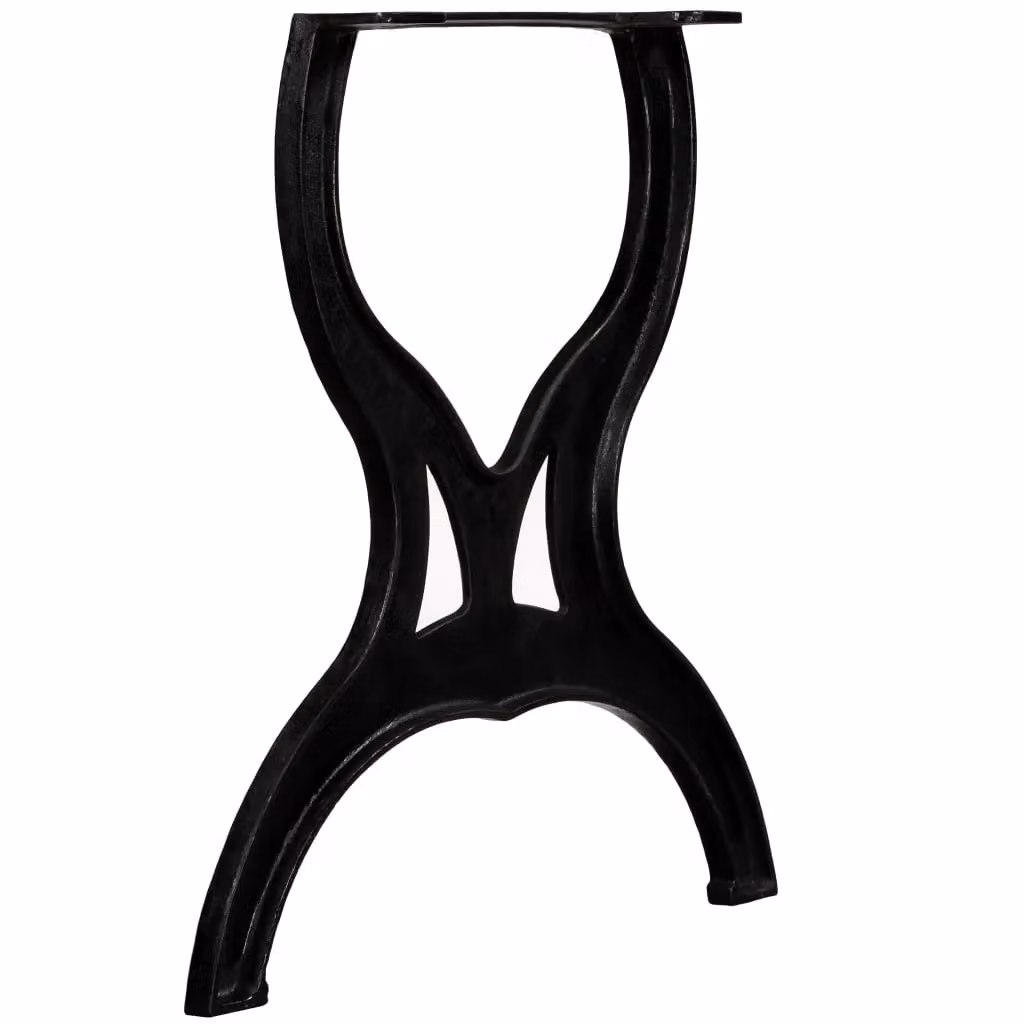 Berkfield Home X-Frame Cast Iron Dining Table Legs, 2 Pieces, Black – 2