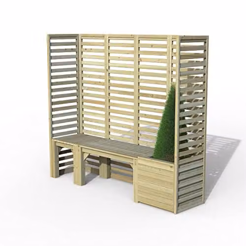 Forest Garden Modular Garden Seating in Brown with Solid Wood Frame and Scatter Cushions