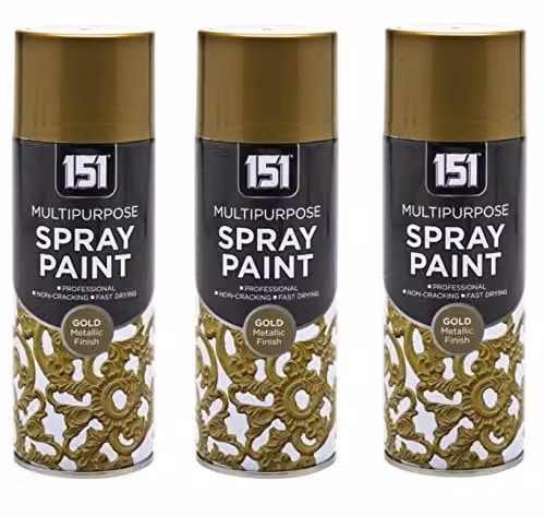 3 x Gold Opaque Spray Paint