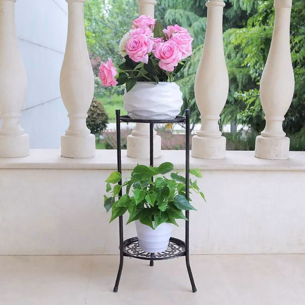 EONLION Free Standing Metal Plant Holder Flower Pot Stand in Black – 4