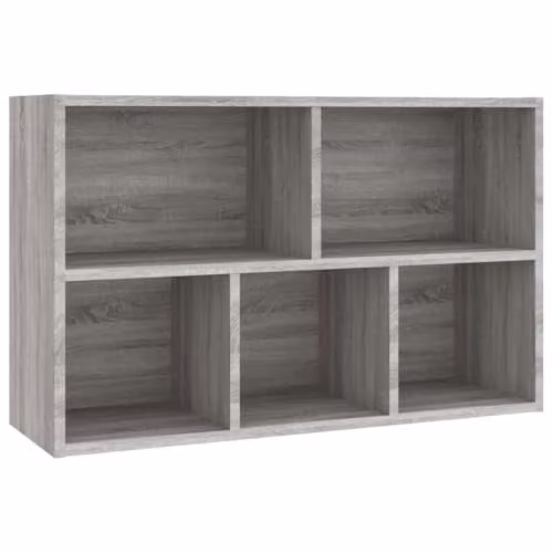 vidaXL Grey Sonoma Book Cabinet and Sideboard in Engineered Wood, W: 50 cm, D: 25 cm, H: 80 cm – 4