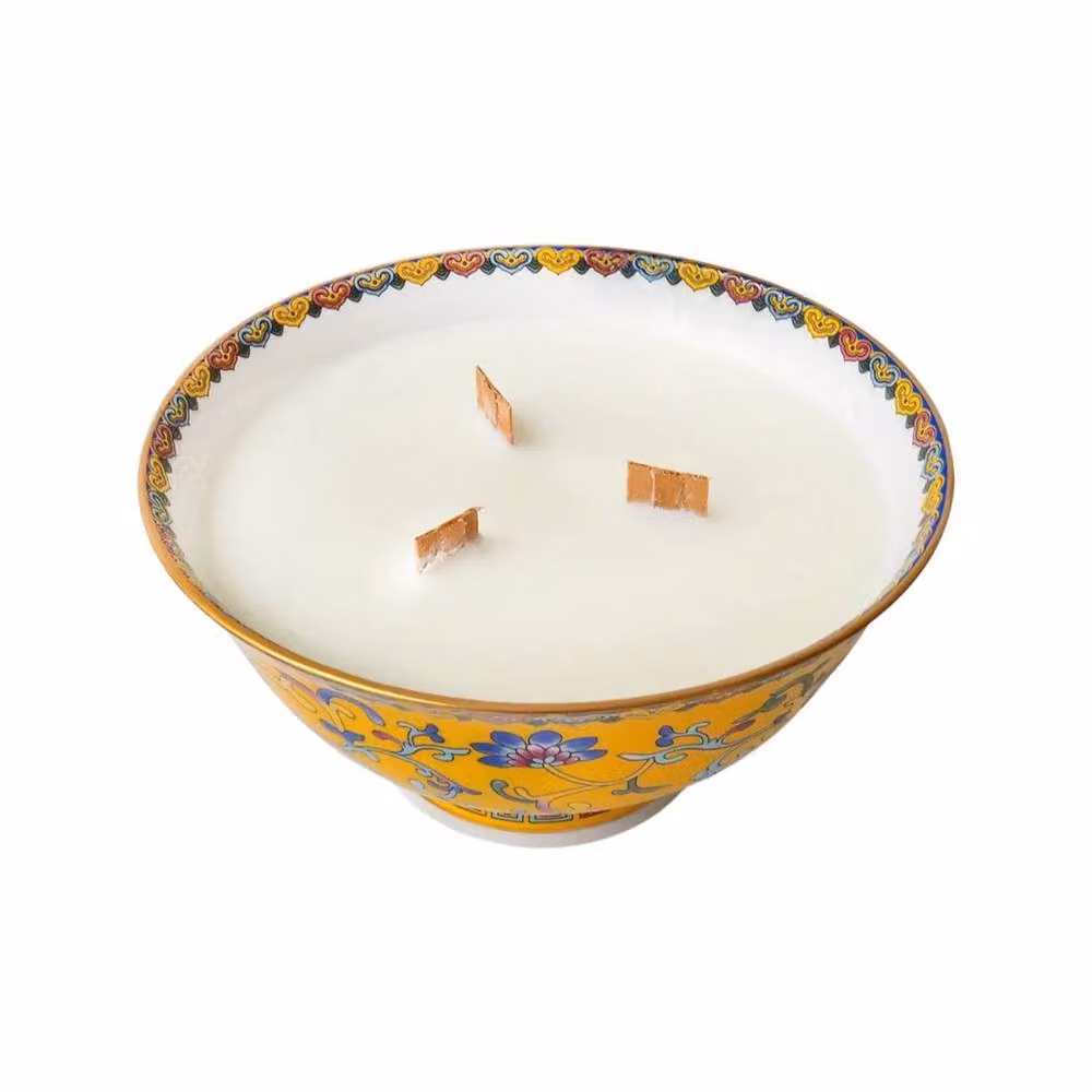 Candle Up Soul Bowl Yellow and Multicolour Candle – 2