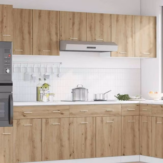 Berkfield Home Artisan Oak Hanging Kitchen Cabinets, 2 Piece Set in Brown, W/D/H: 50 x 31 x 60 cm – 1