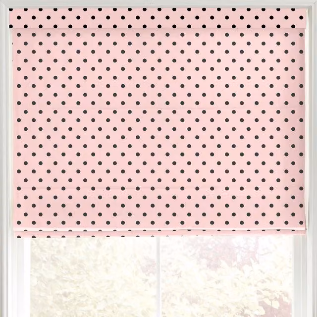 Cath Kidston Pink Dotted Made to Measure Blackout Roman Blind
