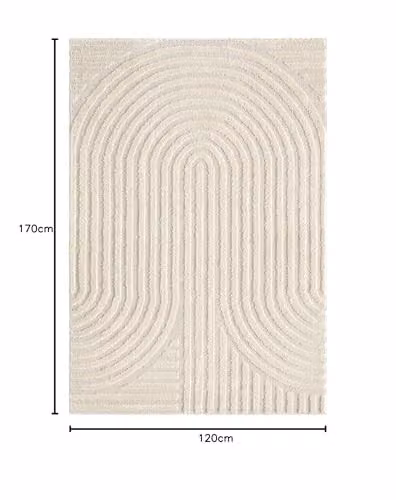 Desire Rugs Isabella Scandi Boho Geometric Living Room Area Rug, Beige, W: 120 cm, L: 170 cm – 2