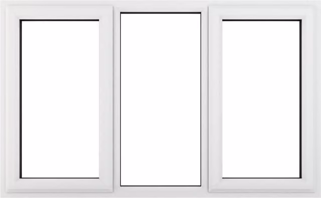Crystal Direct Fixed Centre Window with Clear Glass and White Frame, W: 111.5 cm, H: 177.0 cm