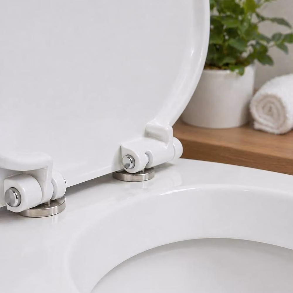 Marco Paul 2-Piece Replacement Toilet Seat Mounting Set in Silver – 3