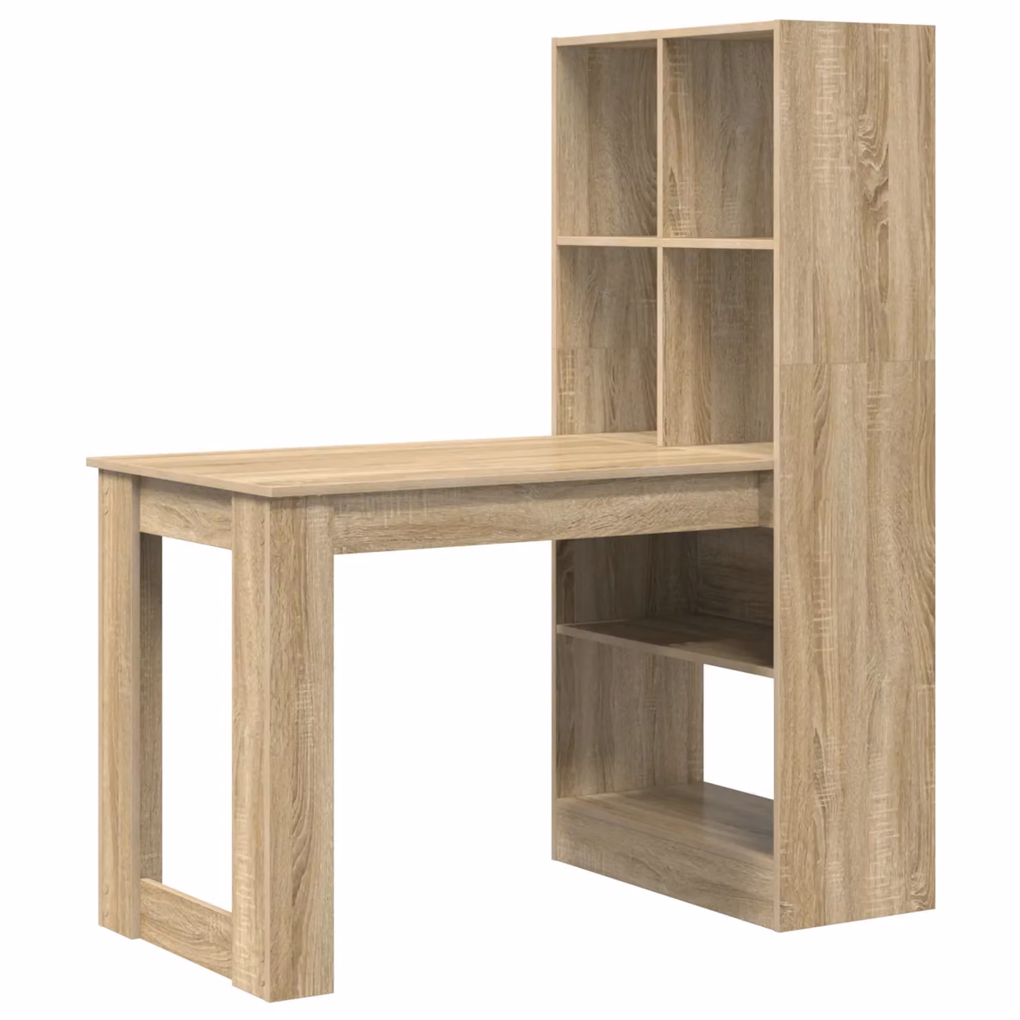 Berkfield Home Sonoma Oak Writing Desk in Brown, W/D/H: 122 x 67 x 145 cm – 2