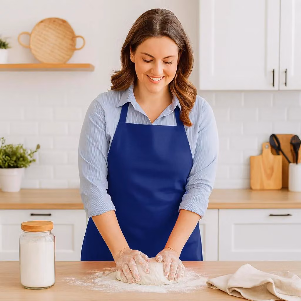 Nicola Spring Cotton Bib Aprons, Pack of 2, Navy Blue – 5