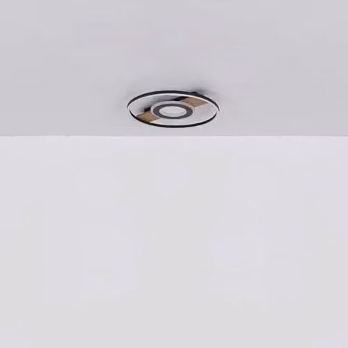 Globo Lighting Pikara LED Ceiling Light with Wood Effect and Crystals in Brown, Diameter: 40.5 cm – 4