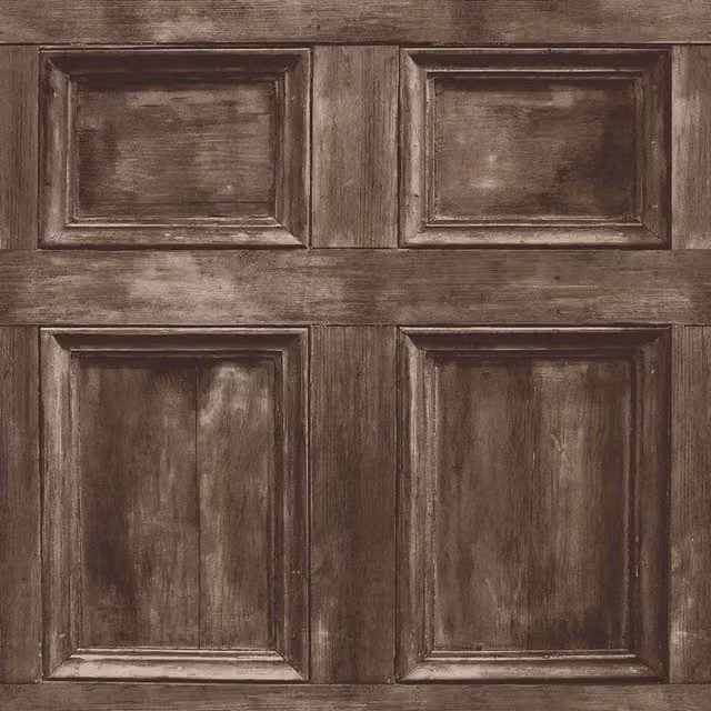 Fine Décor Brown Geometric Wood Panel Paper Wallpaper