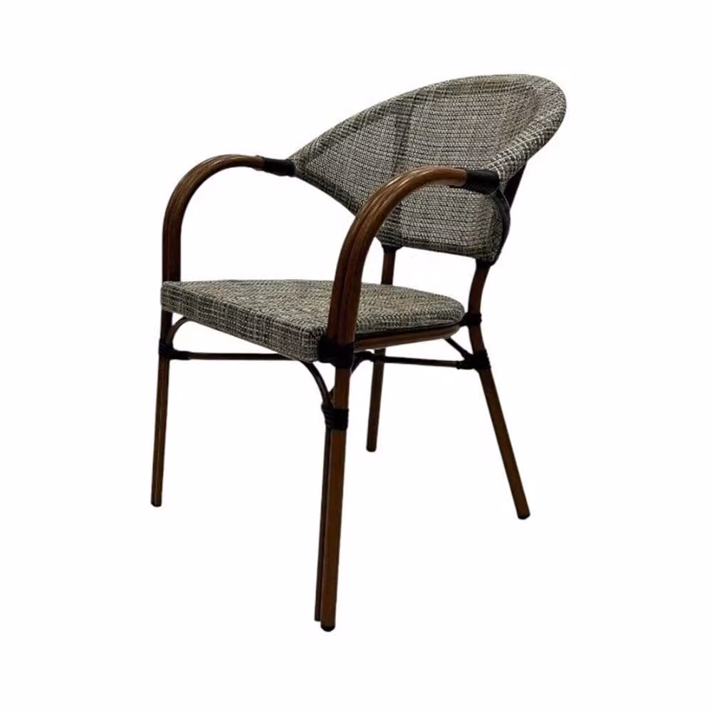 Nordara Pack of 2 Grey Rattan Armchairs for Garden, Balcony or Terrace, W/D/H: 100 x 100 x 100 cm – 3