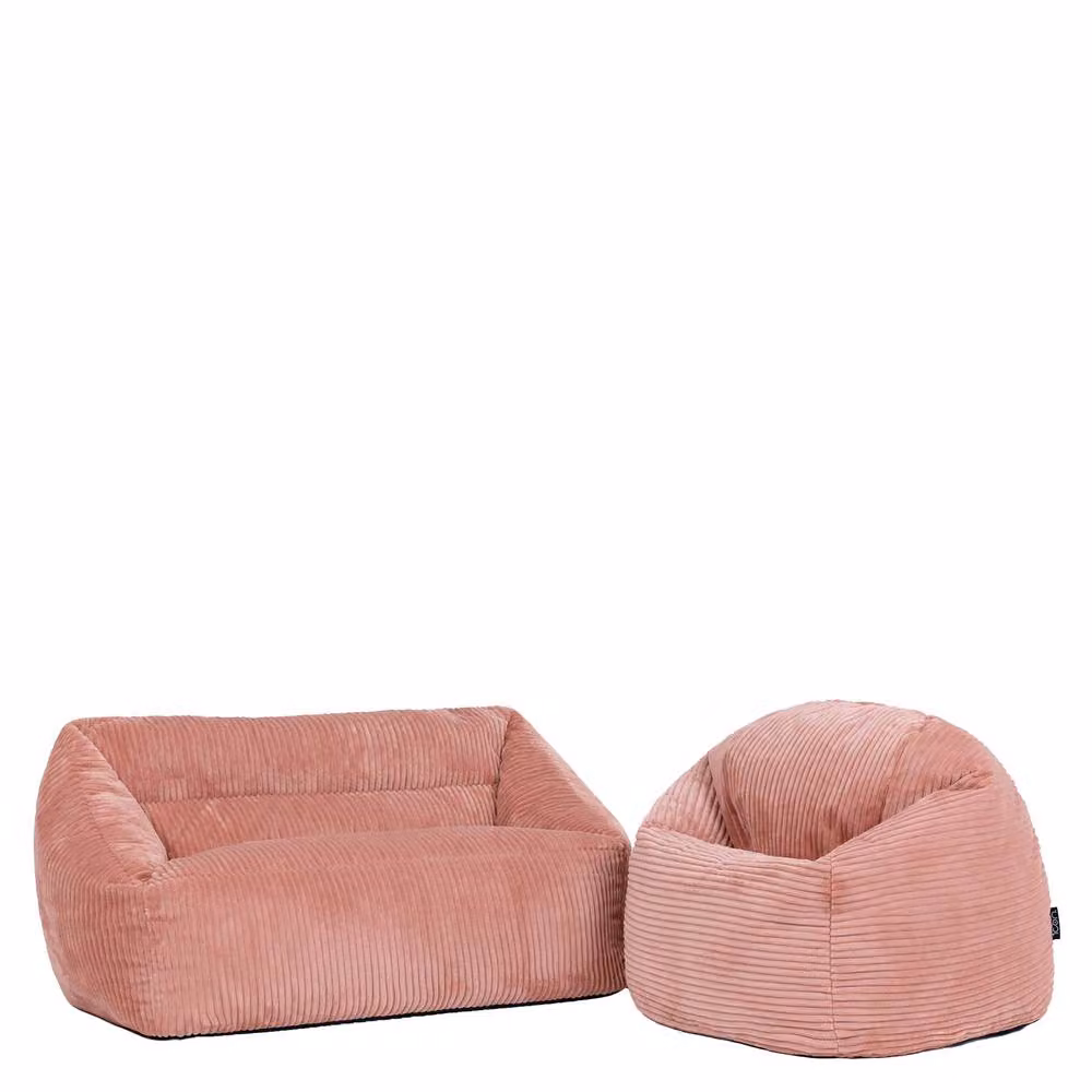 icon Kids Cecilia Bean Bag Sofa in Pink Jumbo Cord – 2